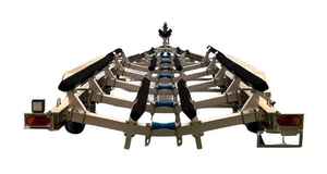 10,5 m 35 Fuß Aluminium legierung Großer Boots anhänger Drei Achsen 5000kg Nutzlast Anpassbar - Product Image 3