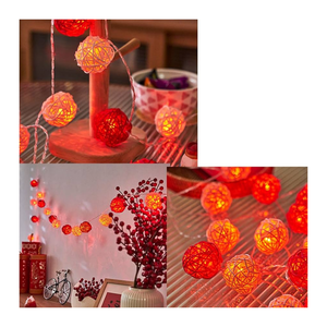 Boule en rotin du Vietnam, sphère en osier naturel faite à la main, ornement suspendu pour sapin de Noël, pour les détaillants, les importateurs, en gros - Product Image 2