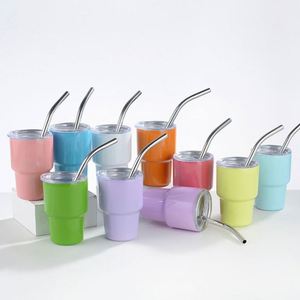 Mini-gobelets isothermes personnalisés en acier inoxydable de 3 oz – Bouteille d'eau de voyage, tasse à café, tasse cadeau, mini-gobelet, verre à shot - Product Image 1