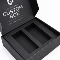 Boîte d'expédition en carton ondulé de qualité supérieure avec impression couleur sur feuille d'argent, séparateur en papier, cadeau OEM, gaufrage, pelliculage mat, doublure en éponge
