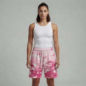 Shorts en maille pour hommes, très demandés, avec cordon de serrage sublimé, longueur courte, pour l'été, la rue et la plage, pour adultes - Product Image 6