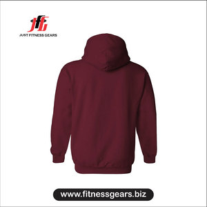 เสื้อสเวตเชิ้ตมีฮู้ดสีมารูนสำหรับผู้ชาย ทรงปกติ สีพื้น ลำลอง สวมใส่ได้ในฤดูใบไม้ร่วง - Product Image 3