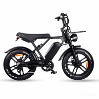 Vélo de montagne électrique tout-terrain sportif V8pro avec pneus larges de 20*4 pouces, moteur sans balais, suspension double, batterie lithium 48V, haute vitesse, style vintage