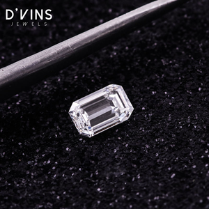 Diamantes Sueltos Cultivados en Laboratorio, Corte Esmeralda, Color D, Claridad VS, HPHT, 2 Quilates, de D'vins Jewels Redoors, para Joyería, en Oferta, Surat - Product Image 5