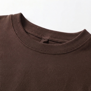 Haut court à manches courtes pour femme, col rond décontracté, vêtements basiques, fournisseur de vêtements personnalisés - Product Image 4