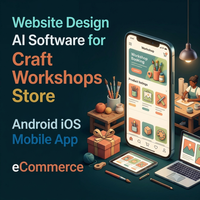 Software de IA para Diseño Web para Talleres de Artesanía, Aplicación Móvil para Android e iOS, Comercio Electrónico, Plugin para WordPress y Shopify, Software de IA para CRM