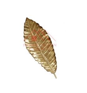 Decoración de Pared de Hojas Metálicas de Aluminio con Acabado Dorado/Placa Decorativa de Hojas de Hierro Forjado de Alta Calidad para Salas de Estar - Product Image 1