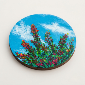 Ensemble de sous-verres ronds en MDF peints à la main avec un motif de ciel, diamètre 9 cm, épaisseur 3 mm, de REHMAN CRFAT - Product Image 3