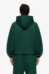 <b>Mens</b> Solid Dark Green Custom Logo <b>Pullover</b> Hoodie and Matching Jogger Sweatpants Tracksuit OEM ODM Wholesale Apparel - Product Image 5