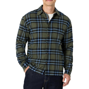 Bon Fournisseur, Nouvelle Collection : Veste Décontractée Premium pour Homme en Flanelle Douce à Carreaux avec Boutons et Poches Avant - Product Image 1