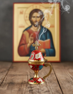 Brûleur d'encens minimaliste en laiton - Décoration religieuse écologique pour la maison, idéal pour la méditation et la prière - Product Image 1