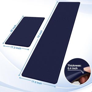 2pcs Kitchen Rugs Anti-Fatigue Cushioned Kitchen Mats Non-Slip Standing Desk Mat Waterproof Kitchen Flooring - Product Image 4