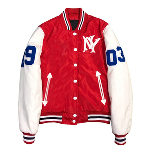 Solid Custom Contrast Color Block Best Supplier OEM Service Latest Style In Different Design Men Street Wear Varsity Jackets - Product Image 1