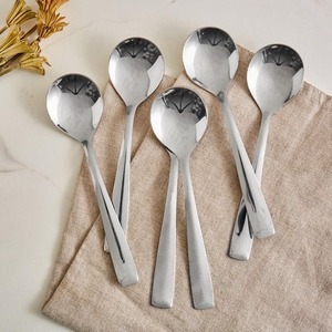 Modern Stainless Steel Tea Spoons Set High Mirror Polish Dishwasher Safe <b>Flatware</b> for Wedding - Product Image 1