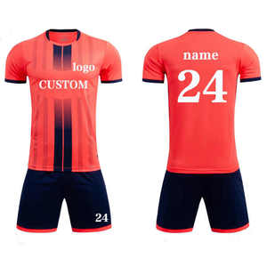 Camisetas de Fútbol Personalizadas con Nombre de Equipo y Número de Jugador, Sublimadas, 100% Poliéster, Transpirables, Unisex, Manga Corta, Degradado Colorido - Product Image 3
