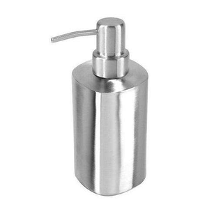 Distributeur de savon en acier inoxydable argenté, avec pompe métallique, distributeur décoratif pour la maison, la cuisine et la salle de bain - Product Image 4