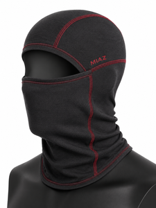 Cagoule intégrale MIAZ rayée bordeaux unisexe pour adulte, ajustable, impression numérique, prix abordable, best-seller - Product Image 5
