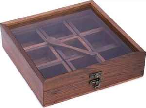 Acacia Wood Handcrafted Modern Luxury Eco-Friendly Dishwasher Safe 9-Layer Spice <b>Box</b> Decorative Masala Dabba Organizer <b>Storage</b> - Product Image 4