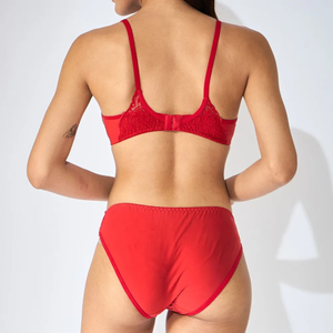 Ensemble soutien-gorge et culotte en maille pour femmes, lingerie légère en dentelle, ensemble doux et respirant, soutien-gorge et culotte réglables, vêtements intérieurs confortables pour un usage quotidien - Product Image 6