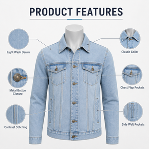 Chaqueta de Mezclilla de Invierno para Hombre, 100% Algodón, Tejido Resistente, Transpirable, Ecológico, con Calefacción, Diseño Elegante, Ajuste Cómodo, Calidad - Product Image 6