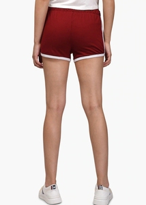 Women's Color Blocked Knitted Shorts With Drawstring <b>Elastic</b> Waist Casual Breathable Regular Fit Mid Rise - Product Image 6