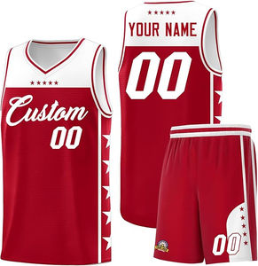 Uniforme de Baloncesto Deportivo Unisex de Alta Calidad, Logotipo Personalizado, Transpirable, de Secado Rápido, 100% Poliéster, Pantalones Cortos y Camiseta de Tallas Grandes - Product Image 1