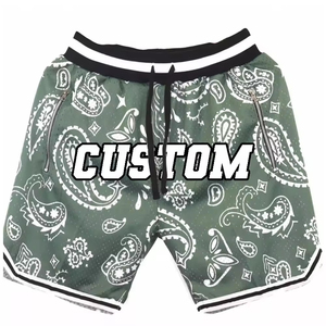Men's Elastic Waist Mid Casual Breathable Polyester Quick Dry <b>Rainbow</b> Pattern Customizable Colors 100% Cotton Shorts - Product Image 5