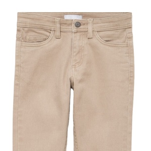 Pantalones de Algodón Twill Rectos y Ajustados para Niños con Logotipo Personalizado, Color Taupe, Casuales, con Cierre de Cremallera, Presillas para Cinturón, Cómodos, Ecológicos, Estilo Elegante - Product Image 5