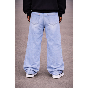 Pantalones Anchos de Algodón para Hombre, Cintura Media, Lavado Medio, con Parches, Ligeros, Transpirables, Resistentes al Viento, Ecológicos y Personalizados de Alta Calidad 2026 - Product Image 4
