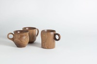 Mug de camping en bois au design nordique écologique avec poignée pour la randonnée, la survie en plein air et les pique-niques à la maison