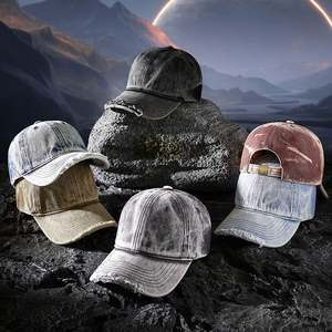 Nouvelle Casquette de Baseball Rétro Effet Vieilli Style Cowboy Respirante Imperméable Printemps-Été Tendance avec Trous sur la Visière Personnalisable Polyvalente - Product Image 1