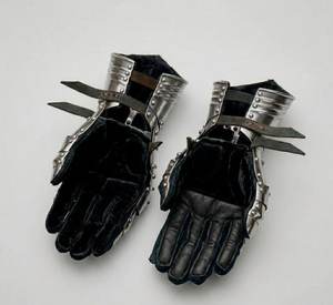 Medieval Knight Gauntlets Silver Plated Steel <b>Gothic</b> Armor <b>Gloves</b> Articulated Full Hand - Product Image 3