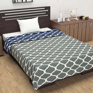 Manta de microfibra individual suave y ligera, acogedora y transpirable para todas las estaciones, 210 x 140 cm, diseño marroquí, azul oscuro - Product Image 2