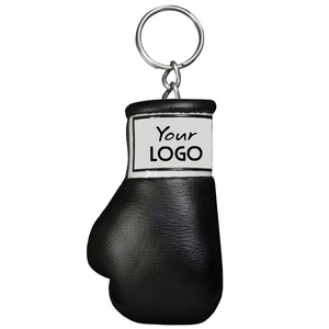 Porte-clés en forme de gant de boxe miniature en acier inoxydable, personnalisé, de haute qualité, doux et léger, avec logo imprimé en typographie sur cuir - Product Image 2