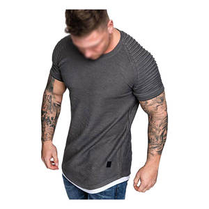 T-shirt de sport à manches courtes et longues pour hommes, respirant et élastique, pour fitness, entraînement, gym, vêtements de sport - Product Image 1