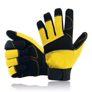 Guantes de Mecánico de Cuero de Primera Calidad con Buen Agarre, Diseño Acolchado Suave, Función Táctil, Protección de Seguridad Sin Látex - Product Image 4