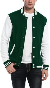 Veste universitaire stylée pour équipe, brodée, avec corps en laine et manches en cuir, pour un style décontracté et tendance - Product Image 6