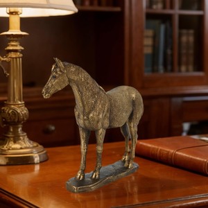 Figurine de cheval à bascule en teck artisanal, antique, vente en gros - Product Image 4