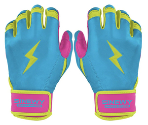 Gants d'entraînement rembourrés bleus SINEWY avec design éclair et fermeture auto-agrippante, taille adulte unisexe - Product Image 1