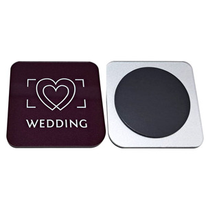 Imán Acrílico Cuadrado con Doble Corazón para Refrigerador, Decoración de Boda, Recuerdo, Regalo - Product Image 4