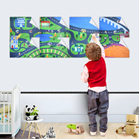 Autocollant mural amovible Uni Felt innovant, écologique et sûr pour les enfants, en PVC, surface mate givrée, taille personnalisée