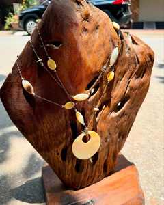 Collier en corne de buffle naturelle, tendance et personnalisé, pour enfants et femmes, idéal pour les fêtes. - Product Image 2