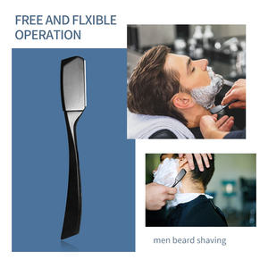 Rasoir manuel professionnel en acier inoxydable, nouveau design, pour hommes, rasage des aisselles et du visage, qualité salon de coiffure, lame simple en métal - Product Image 5