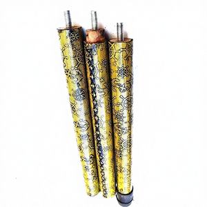 Bastón de madera para caminar Bastón de cuero amarillo en relieve Bastón de caminar hecho a mano antiguo. Regalo del Día del Padre. - Product Image 1