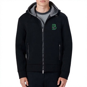 Sweat à capuche zippé pour homme en molleton mélangé 330g, imprimé puff, avec poche, motif tendance, tissu confortable et respirant, qualité supérieure - Product Image 1