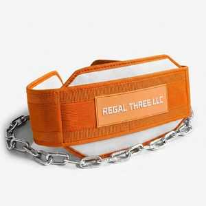 Regal Three LLC Adjustable Neoprene Waist Support Dip <b>Belt</b> With Steel Chain Lifting Strength Training Dip <b>Belt</b> - Product Image 1