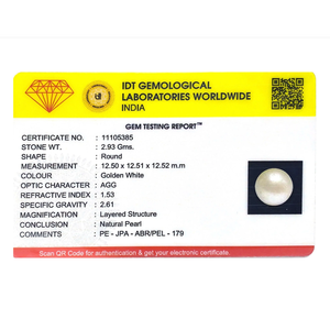 Certified Natural Pearl 14.65 Carat Loose Gemstone for Fine Jewelry - Product Image 3