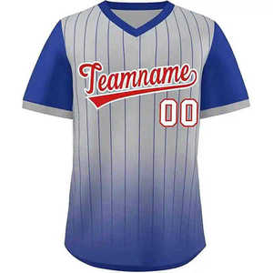 เสื้อเบสบอลผู้ชายแบบสั่งทำพิเศษ ผ้าโพลีเอสเตอร์ 100% ระบายอากาศได้ดี แขนสั้น ไร้ตะเข็บ ชุดกีฬา - Product Image 6