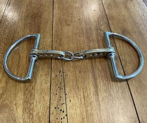 High Quality Stainless Steel Half Twist Half <b>Plain</b> Single Joint Mouth Piece Wide Hinged Dee New Design Horse Equestrian Product - Product Image 3