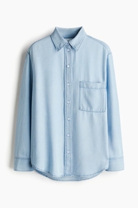 เสื้อเชิ้ตยีนส์ผู้ชาย สีพื้น ปกคอพับ แขนยาว สวมใส่สบายๆ สำหรับฤดูใบไม้ผลิ ผ้าฝ้ายซักแล้ว ระบายอากาศดี ติดกระดุมเม็ดเดียว - Product Image 3